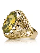 Ring Vintage Schmuck Gelber Peridot 14 Karat Gelbgold vrc020y